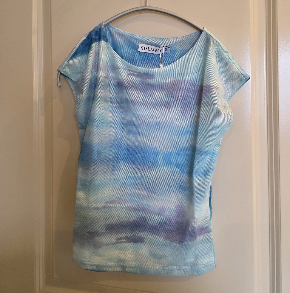 Blue Tie-Dye Women's Top